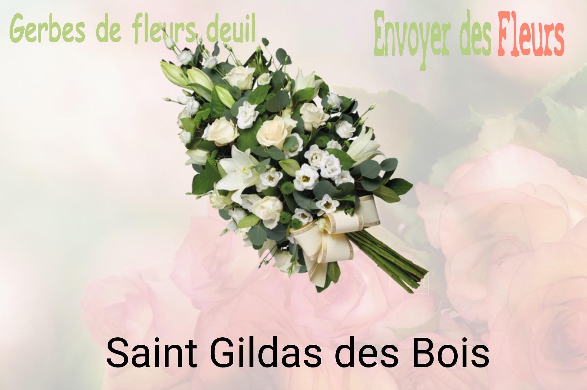 Gerbe de fleurs de deuil livrée à Saint-Gildas-des-Bois
